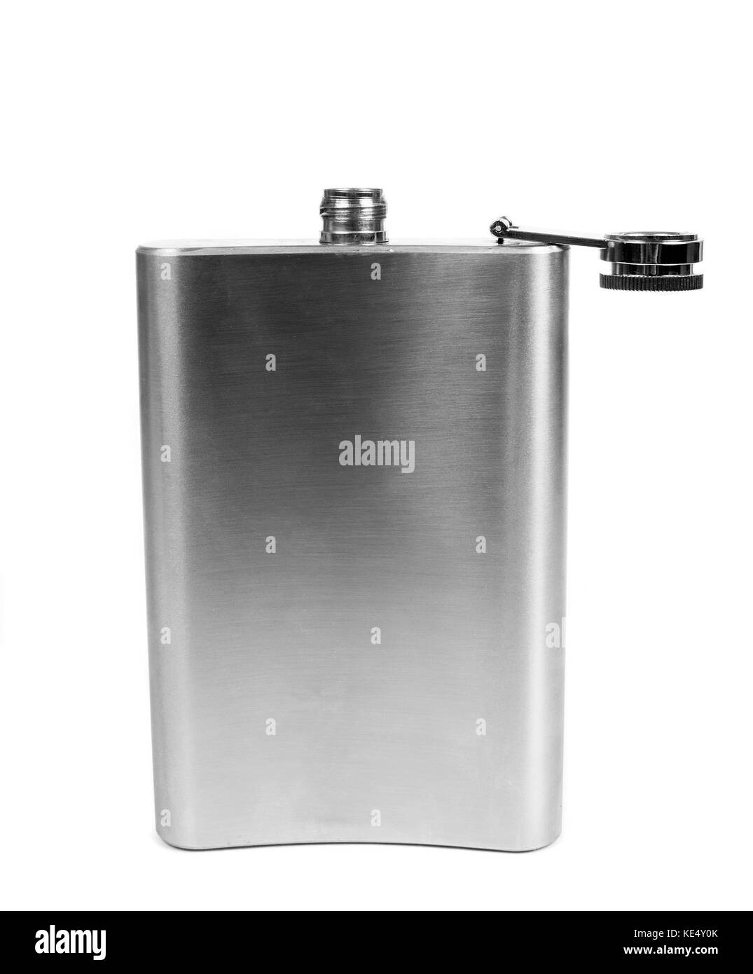 Alcohol flask on the white Stock Photo Alamy
