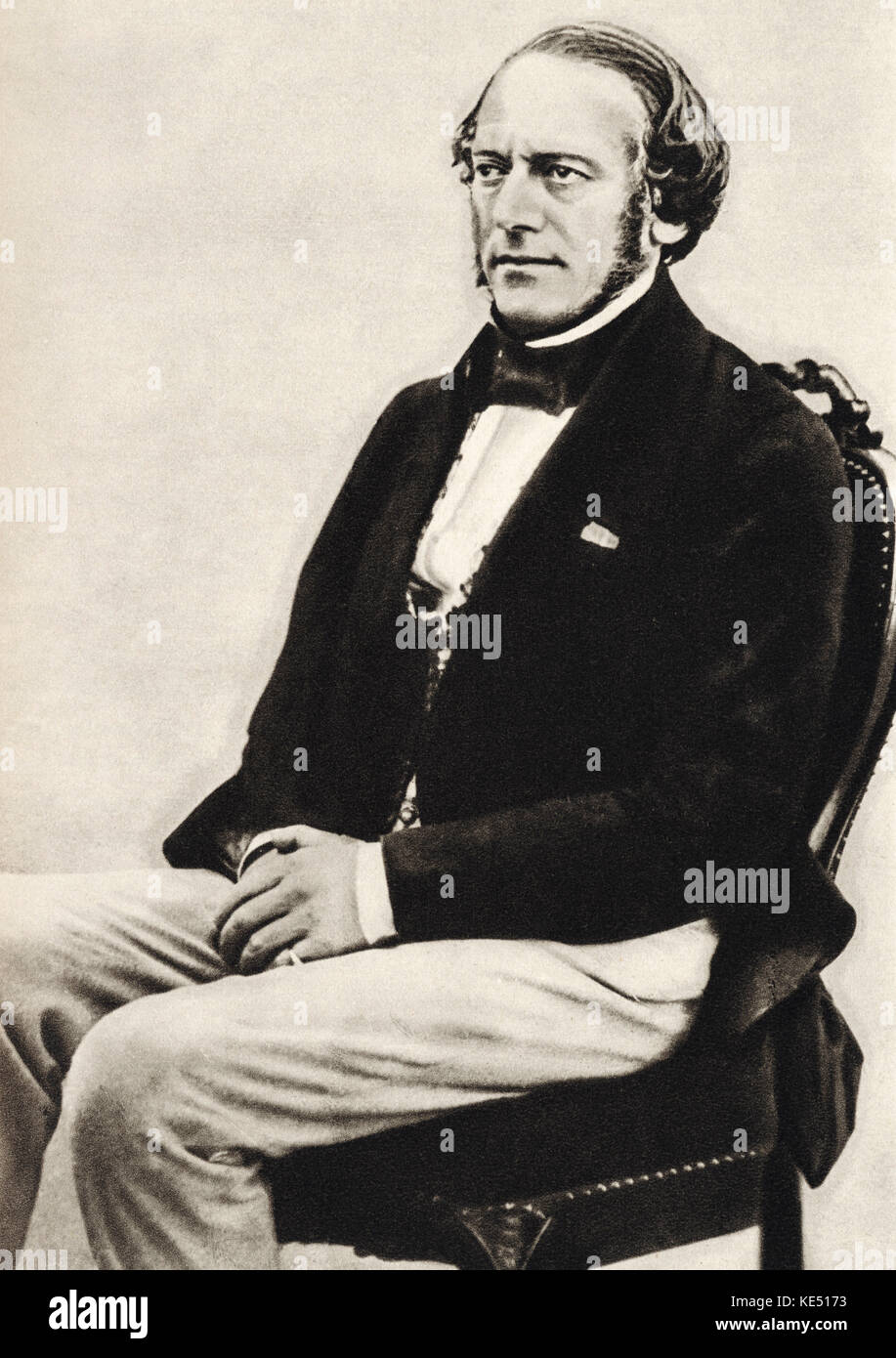 Richard Wagner - portrait of the German composer. German composer, 22 May 1813 - 13 February 1883. Stock Photo