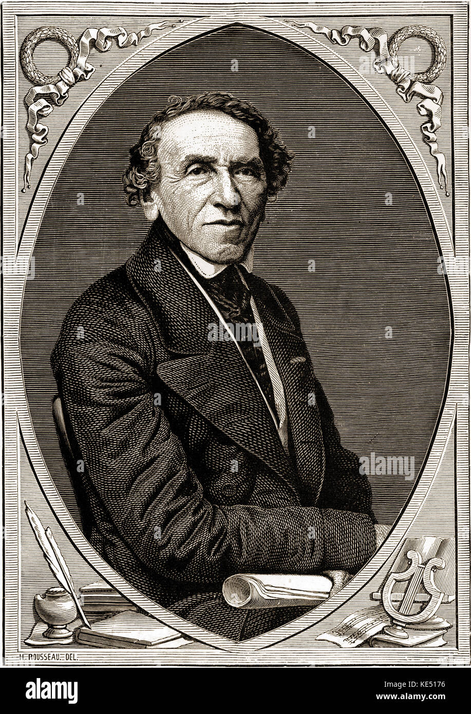 Giacomo Meyerbeer (né: Jakob Liebmann Beer) - portrait of the German composer. 5 September 1791 - 2 May 1864. Stock Photo