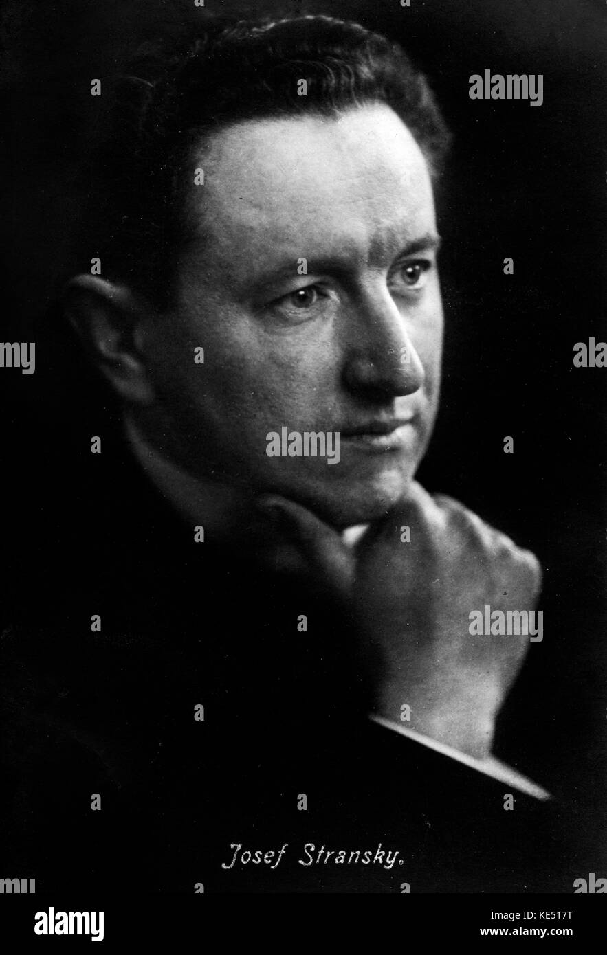 Josef Stransky - portrait of the Bohemian conductor, 1872-1936 Stock Photo