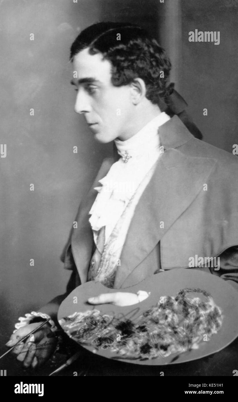 Joseph Hislop - portrait of the British tenor as Cavaradossi in Giacomo Puccini 's opera 'Tosca'. JH: 5 April 1884 - 6 May 1977. GP, Italian composer: 23 December 1858 - 29 November 1924. Stock Photo