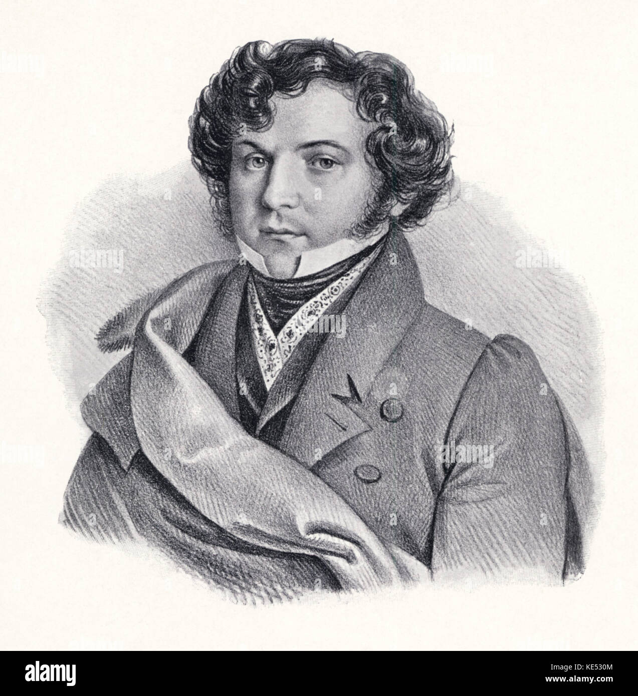 Giovanni Battista Rubini - portrait of the Italian tenor. GBR: 7 April 1794 - 3 March 1854. Stock Photo