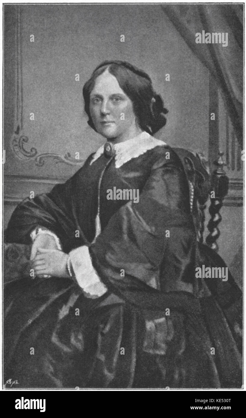 Minna Wagner - portrait of Richard Wagner 's wife. MW, (born Wilhelmine Planer): 1809 - 1866 Stock Photo