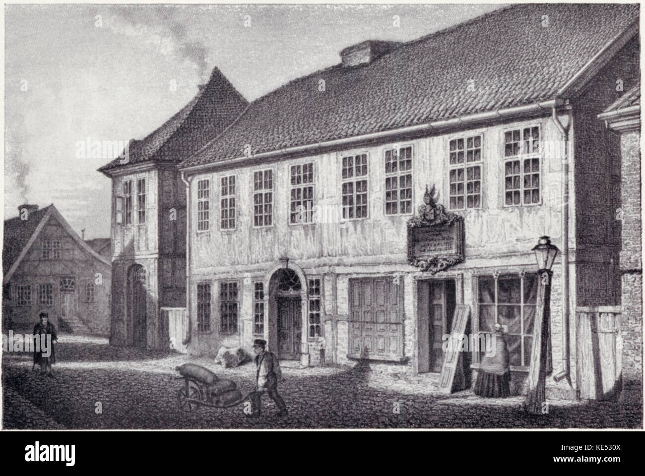 Carl Maria von Weber 's birth house in Eutin, Germany. CMvW, German composer: 18 November 1786 - 5 June 1826. Stock Photo