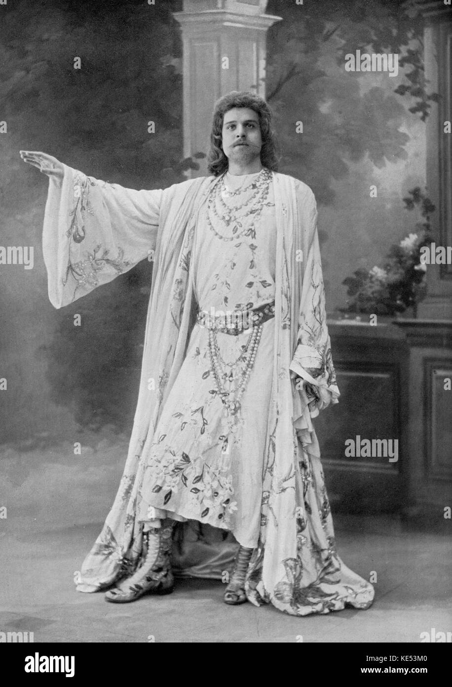 Plamondon in role of Oberon  in 'Oberon' by Carl Maria von Weber at Cercle de l'Union Artistique. Le Theatre no 134, July 1904. Photo Oricelly. German composer and conductor: 18 November 1786 - 5 June 1826. Stock Photo