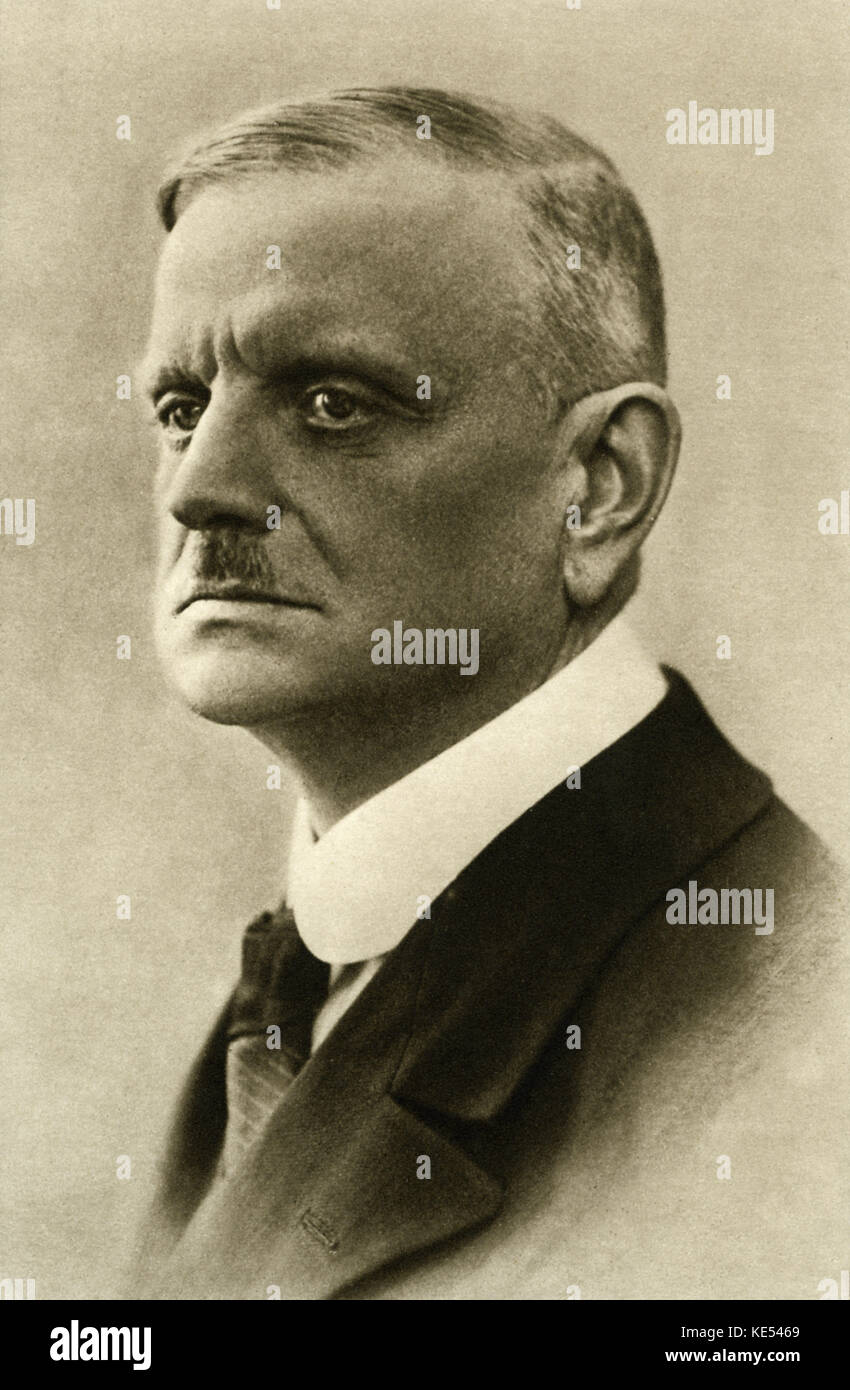 Jean Sibelius in the spring of 1918 after the Finnish war of independence. JS: Finnish composer, 8 December 1865 - 20 September 1957. Finnish Civil War: 27 January - 15 May, 1918. Stock Photo