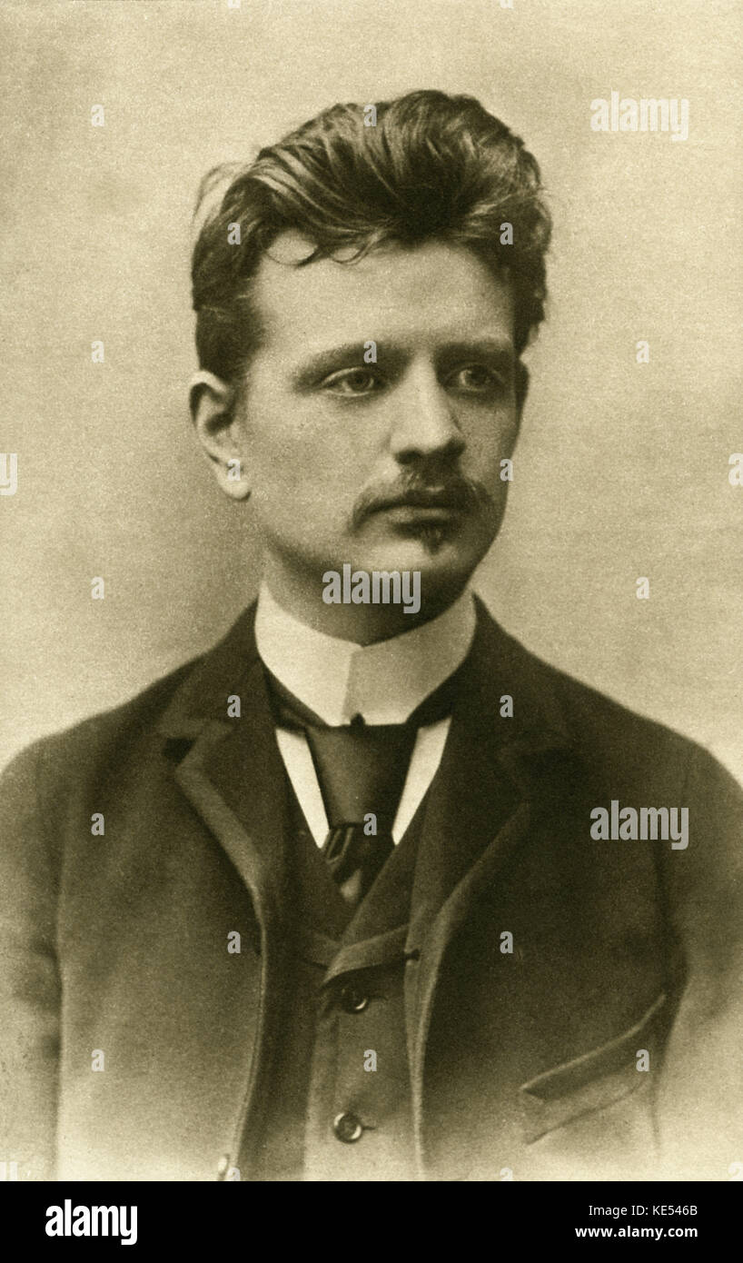 Jean Sibelius as a student of music in Berlin, 1889. JS: Finnish composer, 8 December 1865 - 20 September 1957. Stock Photo