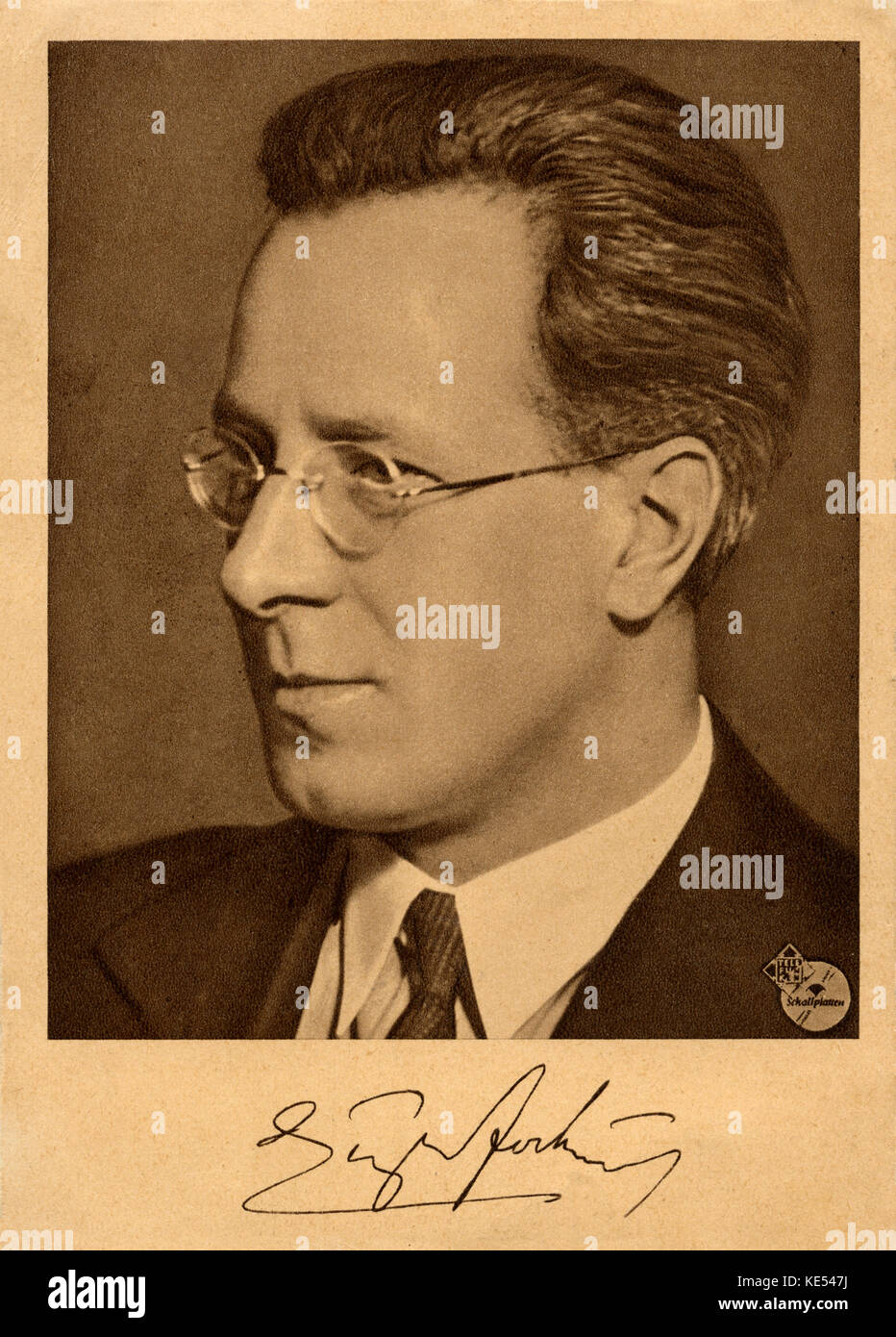 JOCHUM, Eugen, postcard. German conductor, 1 November 1902 - 26 March 1987 Stock Photo