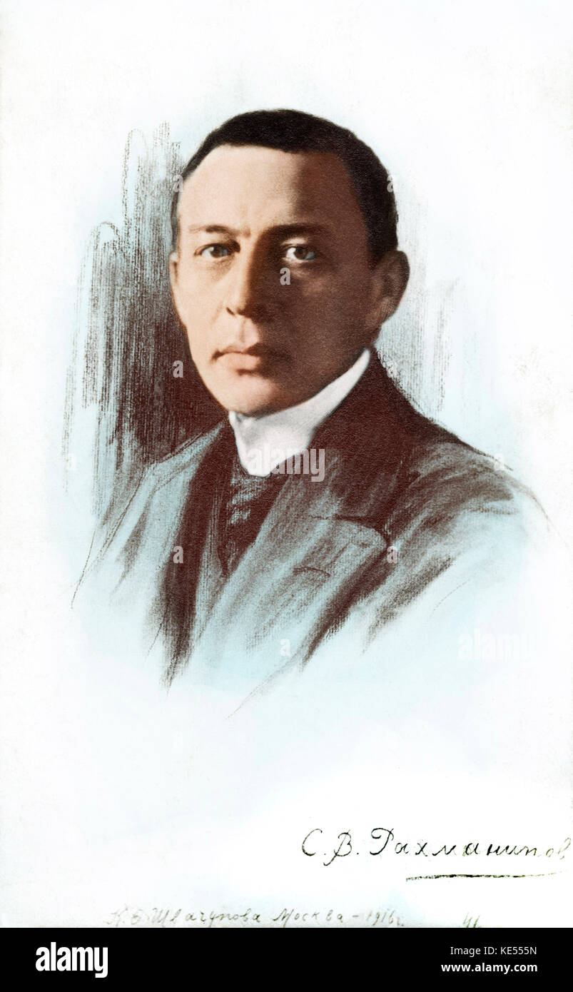 Sergey Rachmaninov - portrait. Russian pianist and composer, 1 April ...