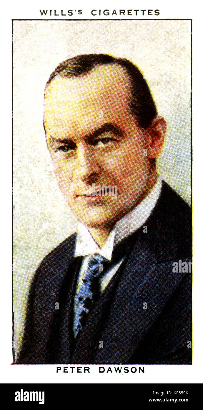 Peter Dawson. Australian bass-baritone. 31 January 1882 - 27 September 1961. (Wills's cigarette card) Stock Photo