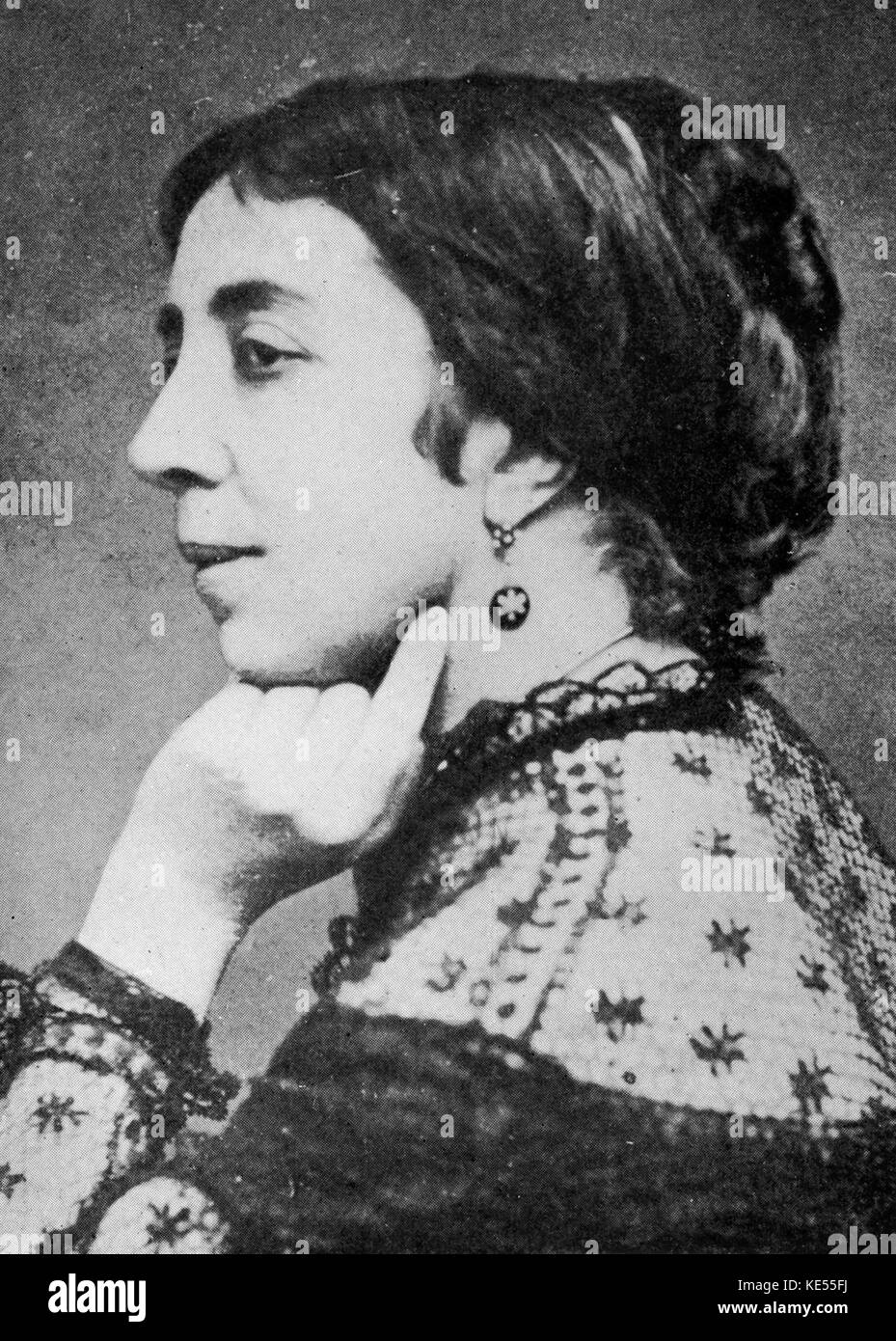 Pauline Viardot-Garcia.  French mezzo-soprano and composer, 1821-1910 Stock Photo