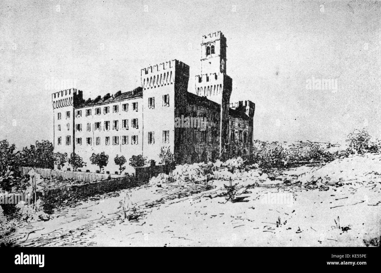Verdi Theatre at Busseto, Parma, Italy. Italian composer,  9 or 10 October 1813 - 27 January 1901. Stock Photo