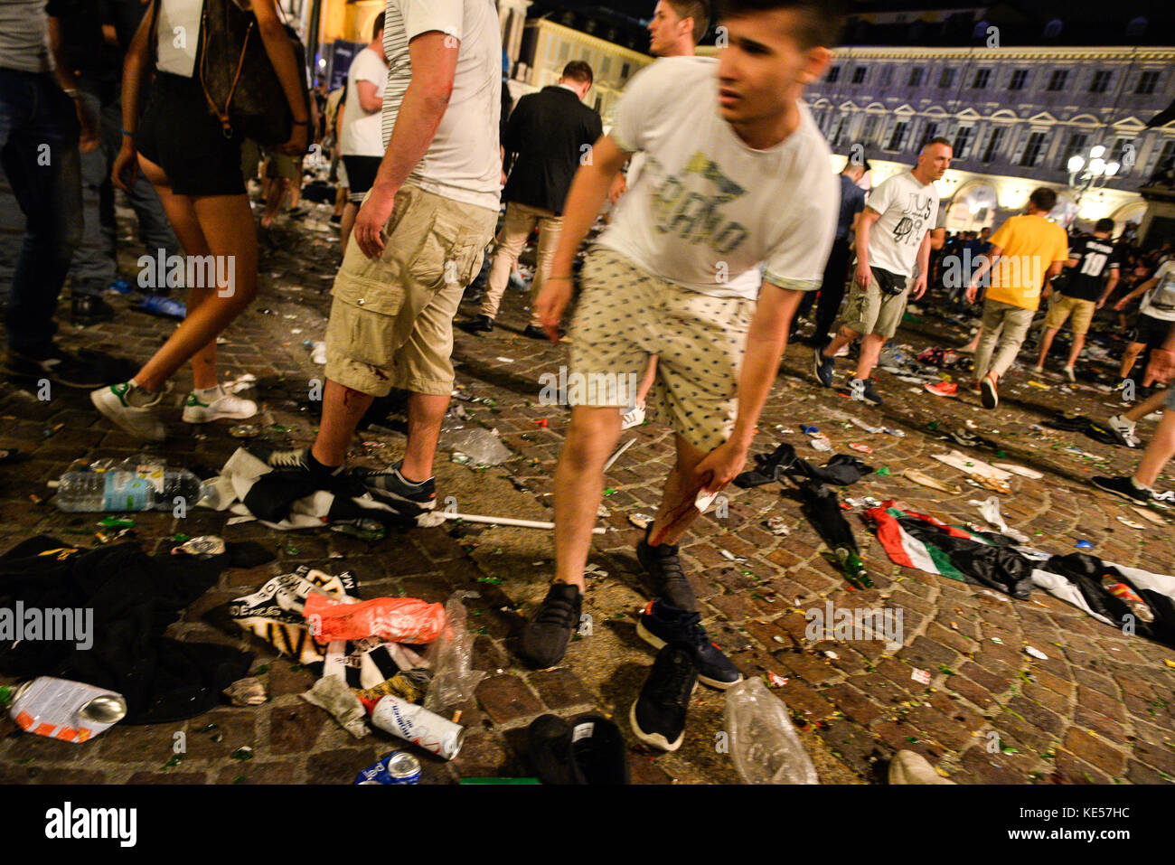 Turin, Italy-June 3, 2017: Juventus fans leaked for alleged terrorist ...