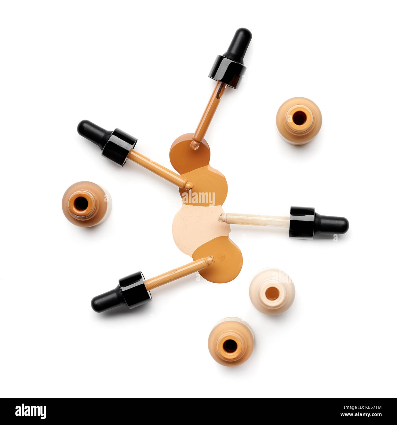 makeup liquid foundation on white background Stock Photo - Alamy