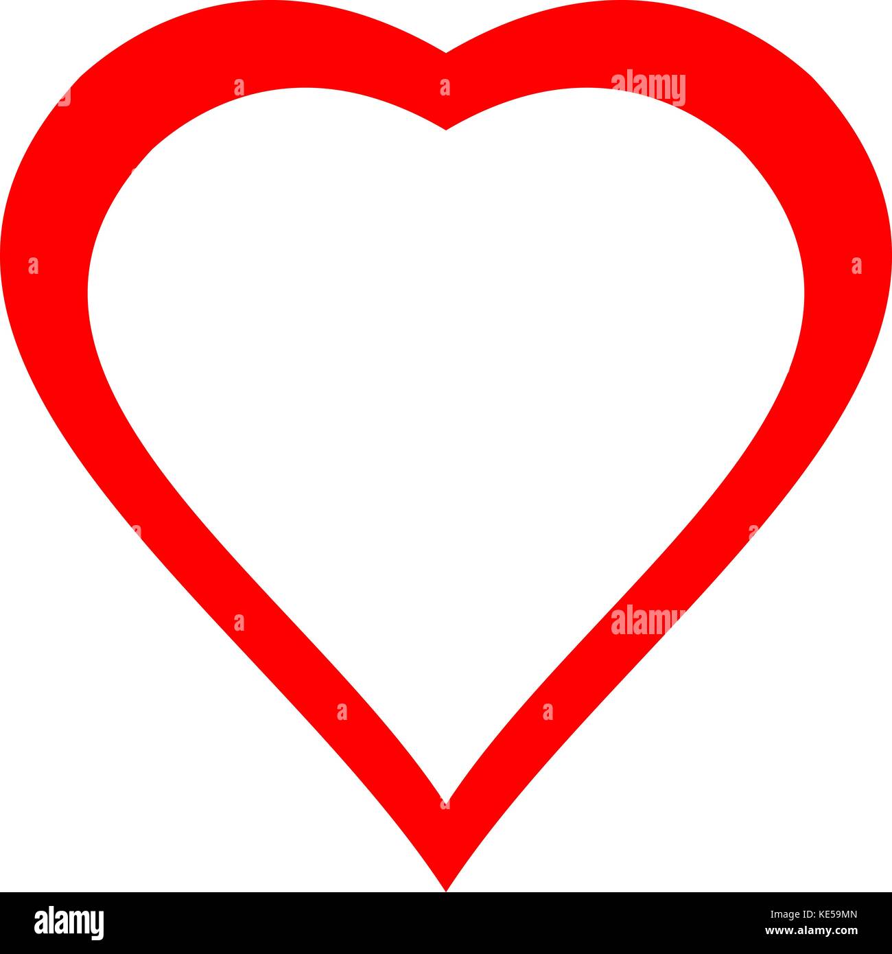 Vector of red heart icon illustration isolated on white background ...