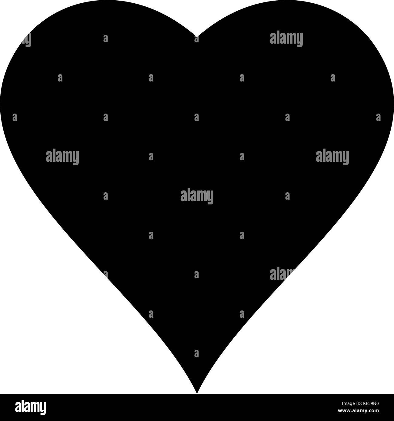 Vector of black heart icon illustration isolated on white background