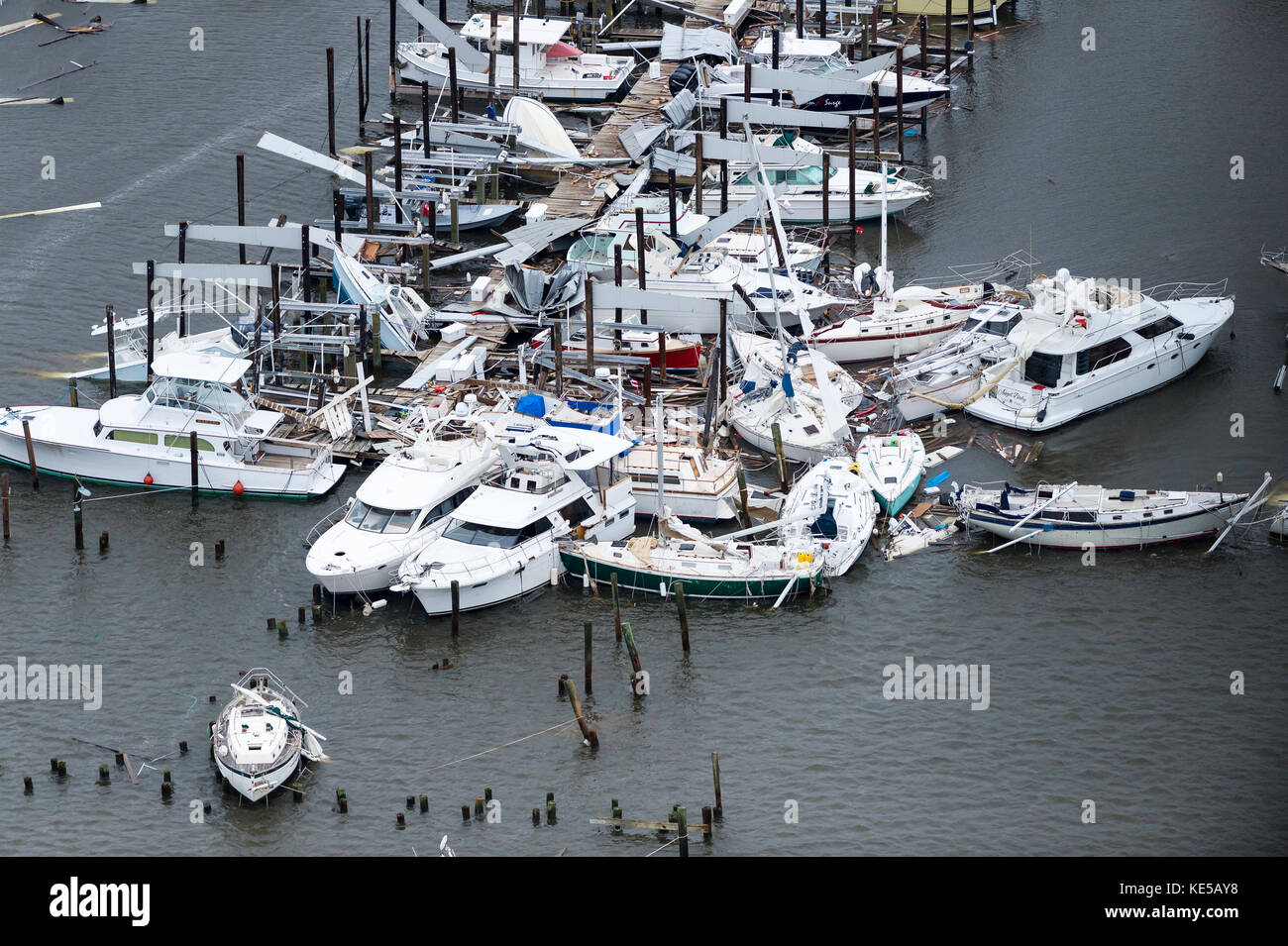 Damage caused by Hurricane Harvey in Rockport, Texas Stock Photo Alamy