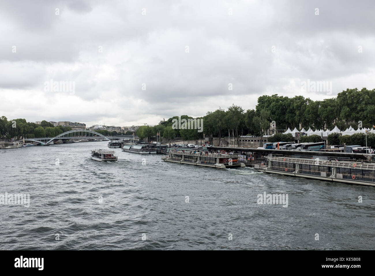 A view of the River Seine in Paris, France Stock Photo