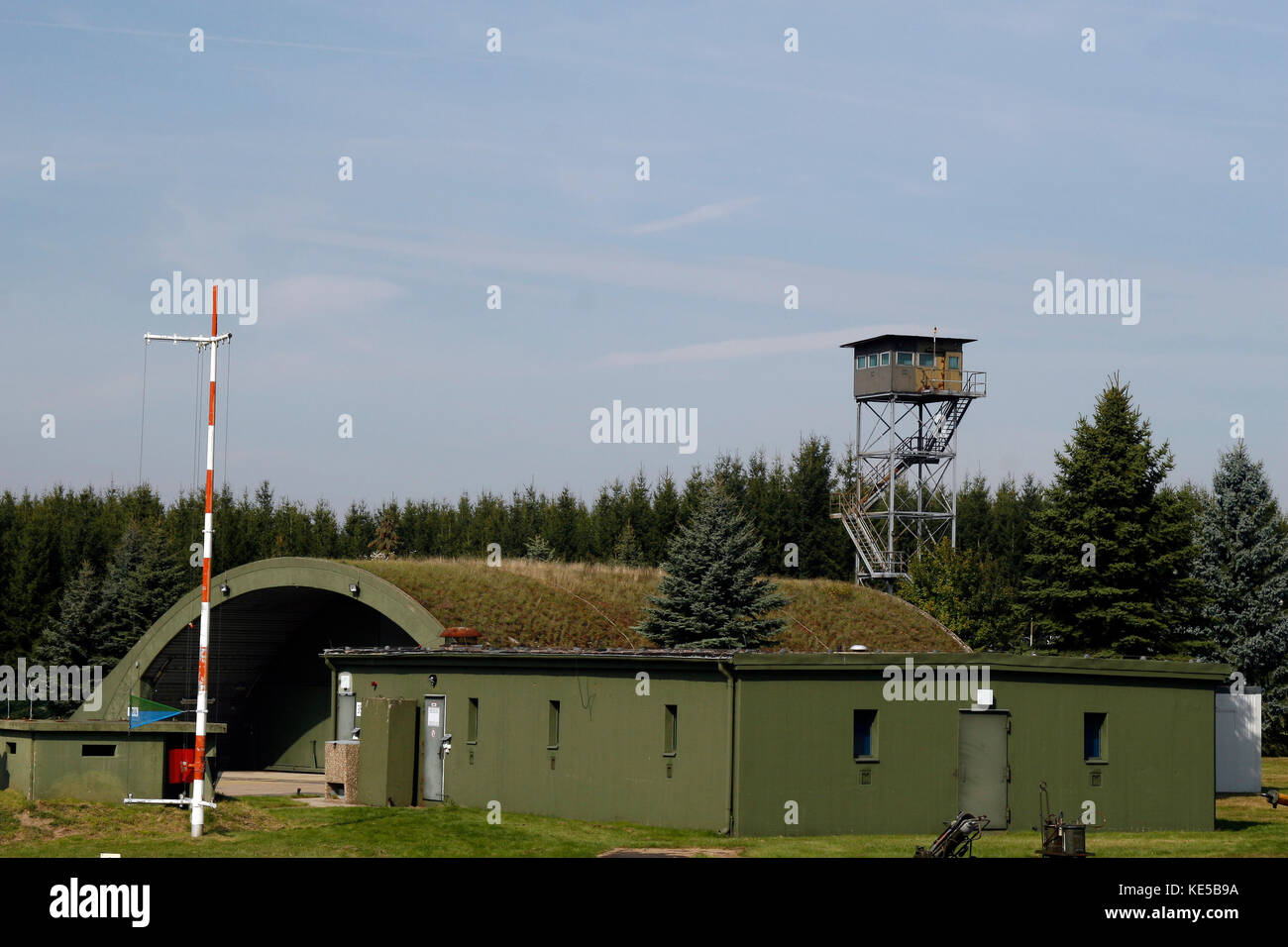 Hardened aircraft shelter at Buchel Air Base, Germany. Stock Photo