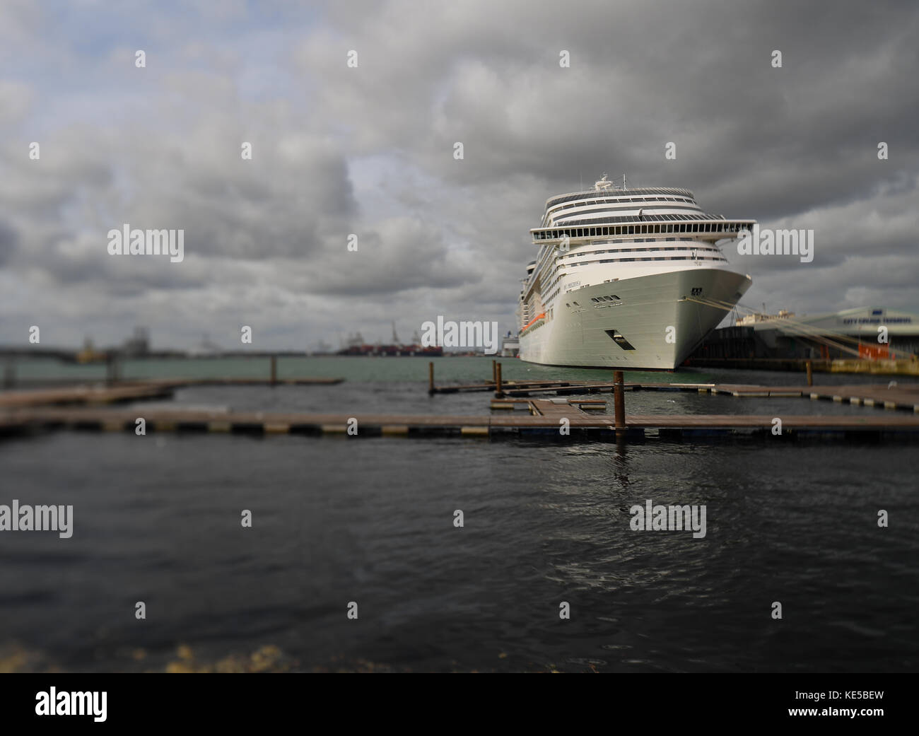 MSC Preziosa cruise ship docked at Southampton Hampshire England