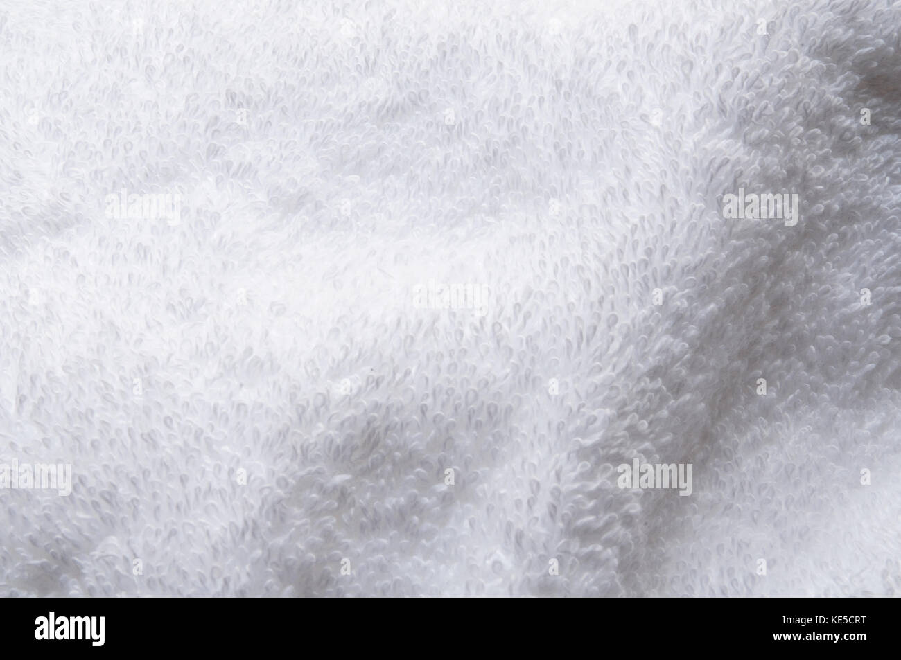 White cotton towel. Close view. Stock Photo