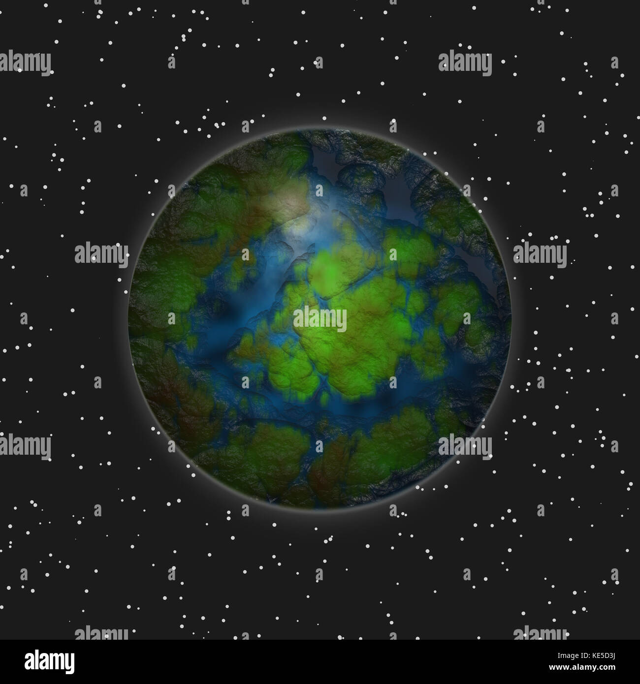 green planet in space Stock Photo - Alamy