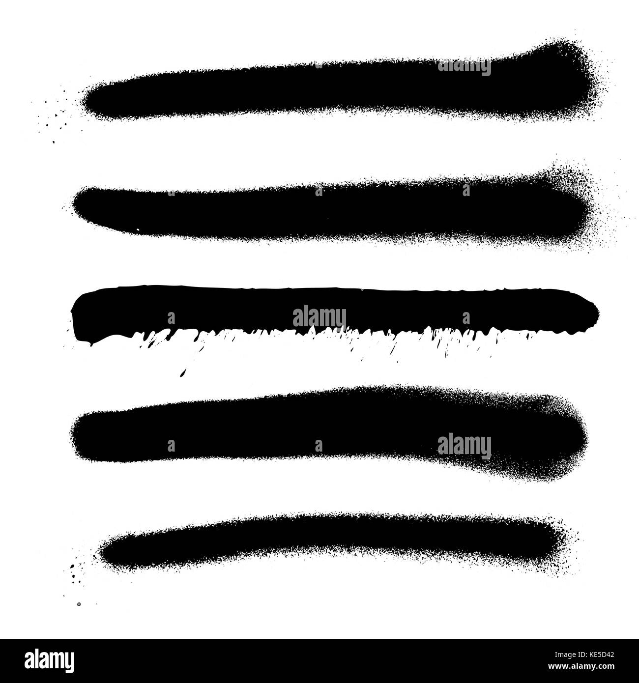 vector various black monochrome spray paint splash stokes decorative