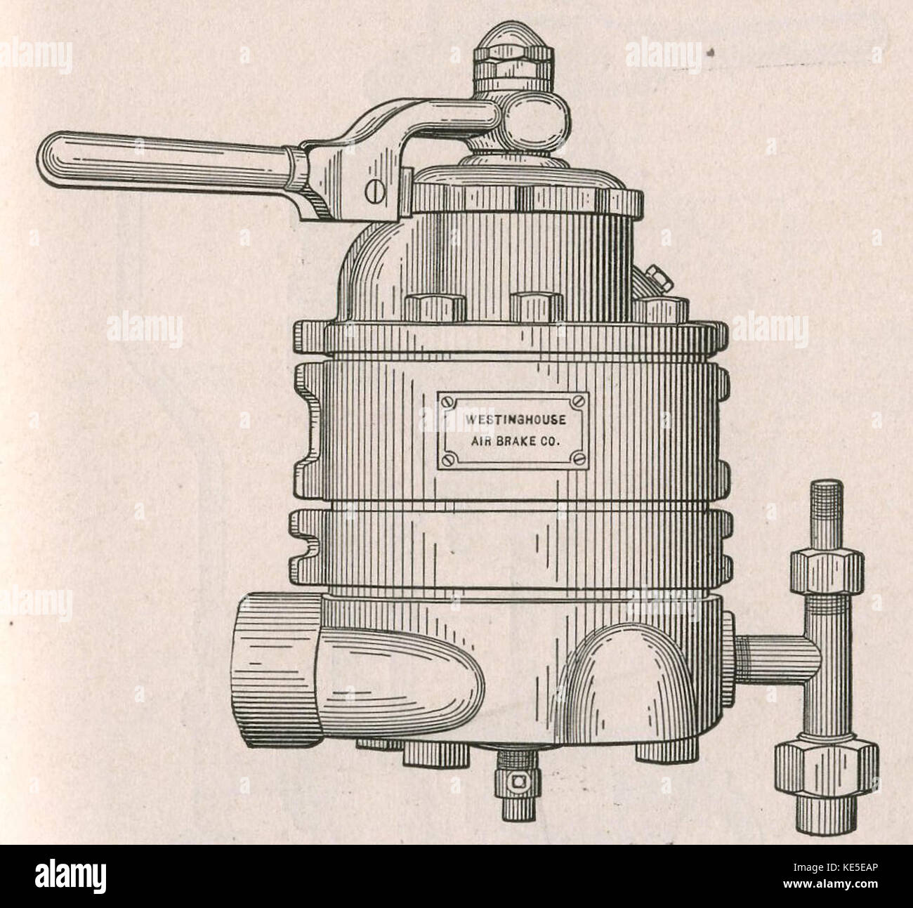 Westinghouse Air Brake control handle and valve Stock Photo Alamy