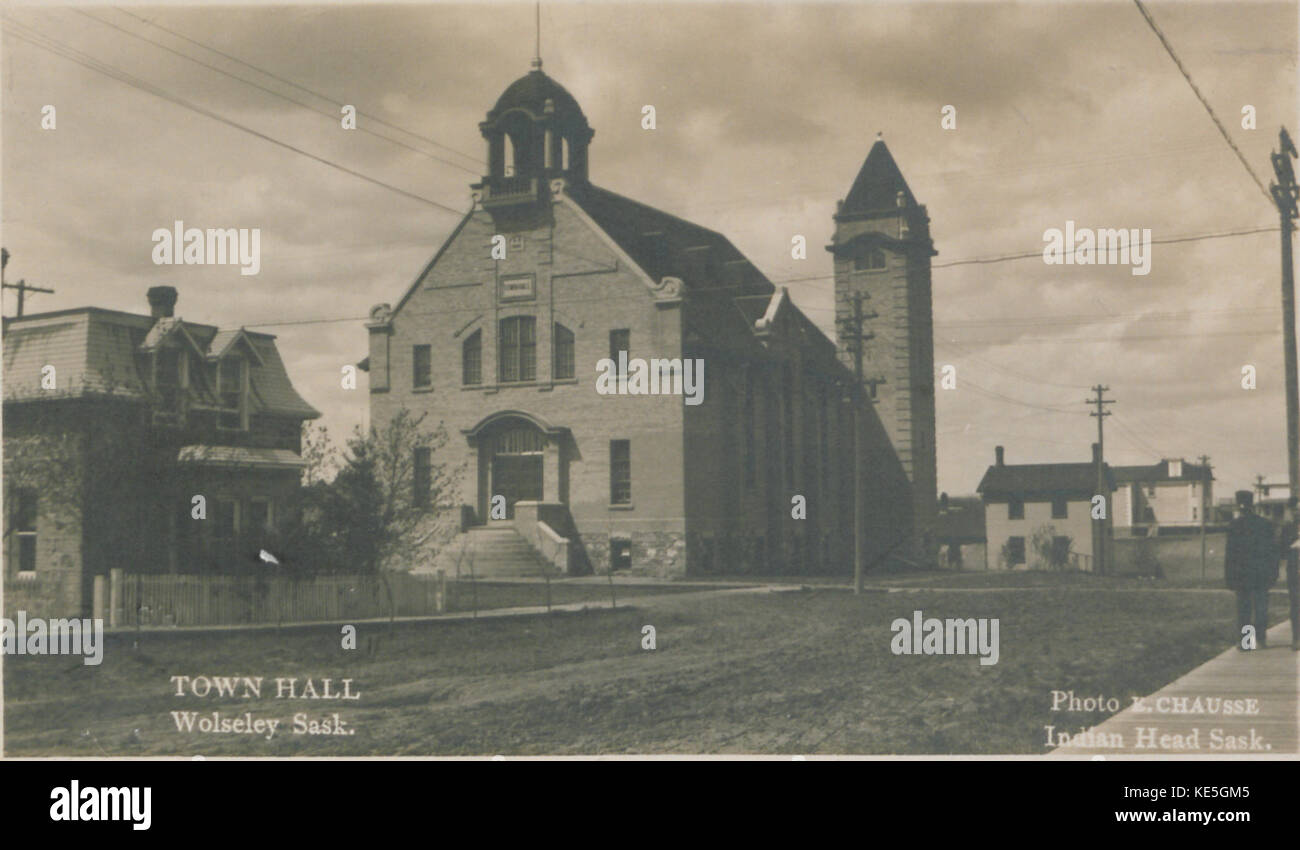 Town Hall, Wolseley, Sask (HS85 10 25902 Stock Photo Alamy