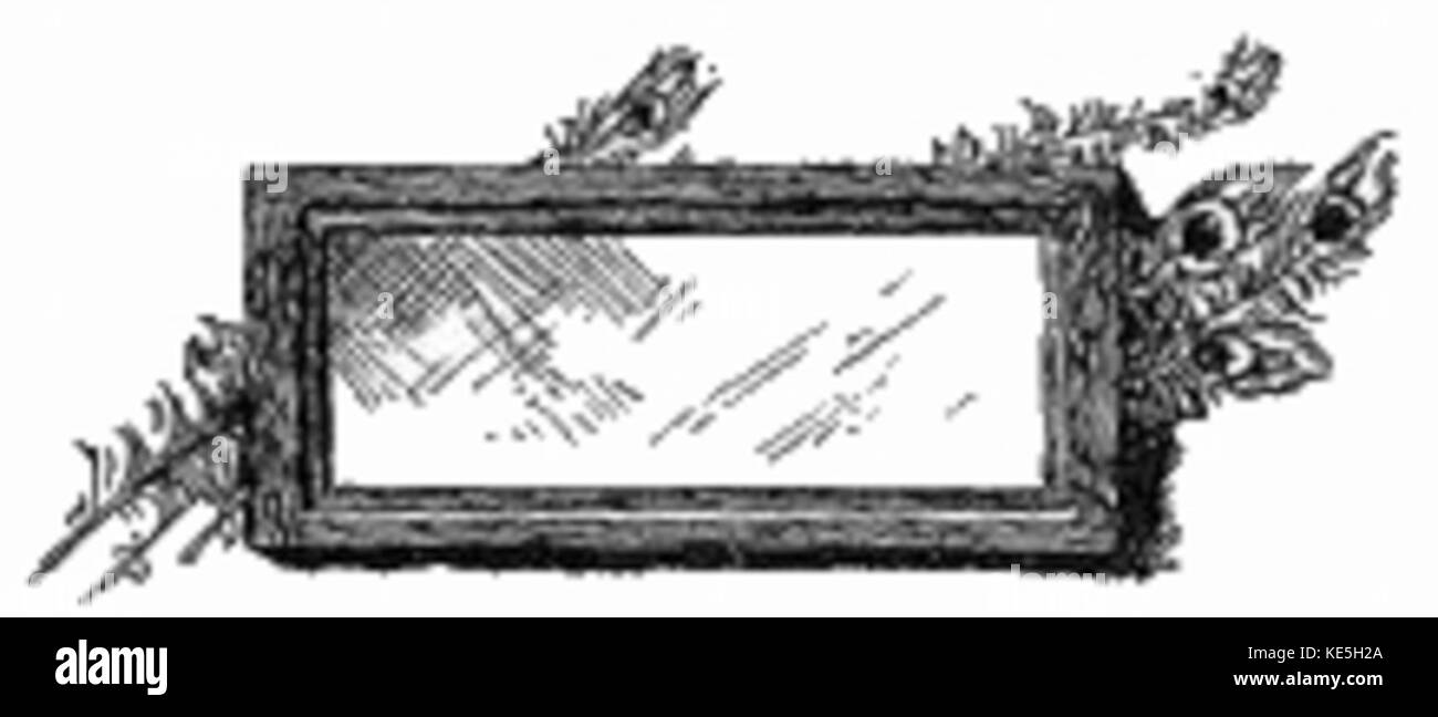 Vintage Mirror Drawing Stock Photo Alamy