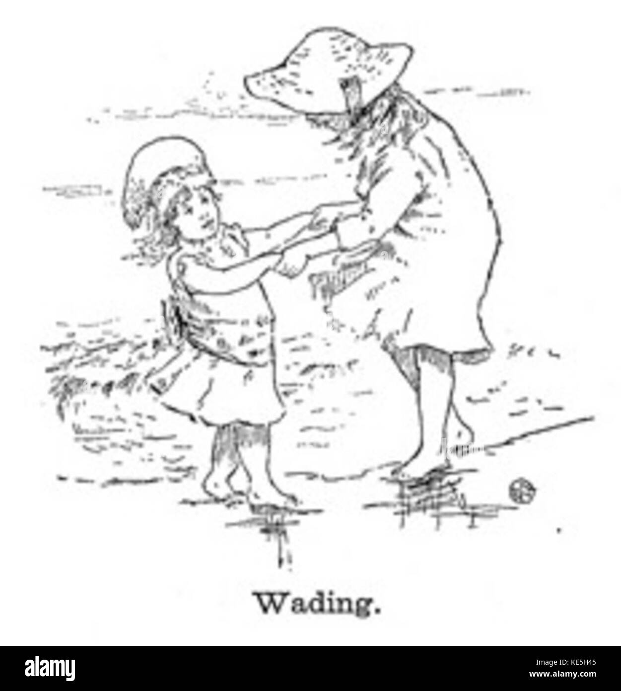 Wading in the Sea Stock Photo Alamy