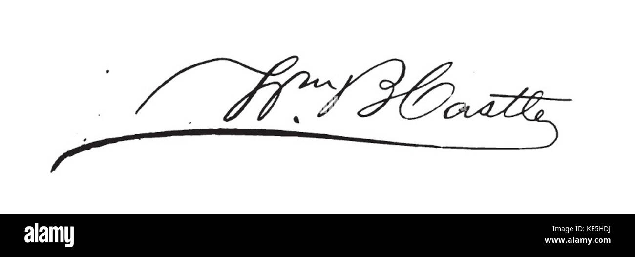 William B. Castle signature Stock Photo - Alamy