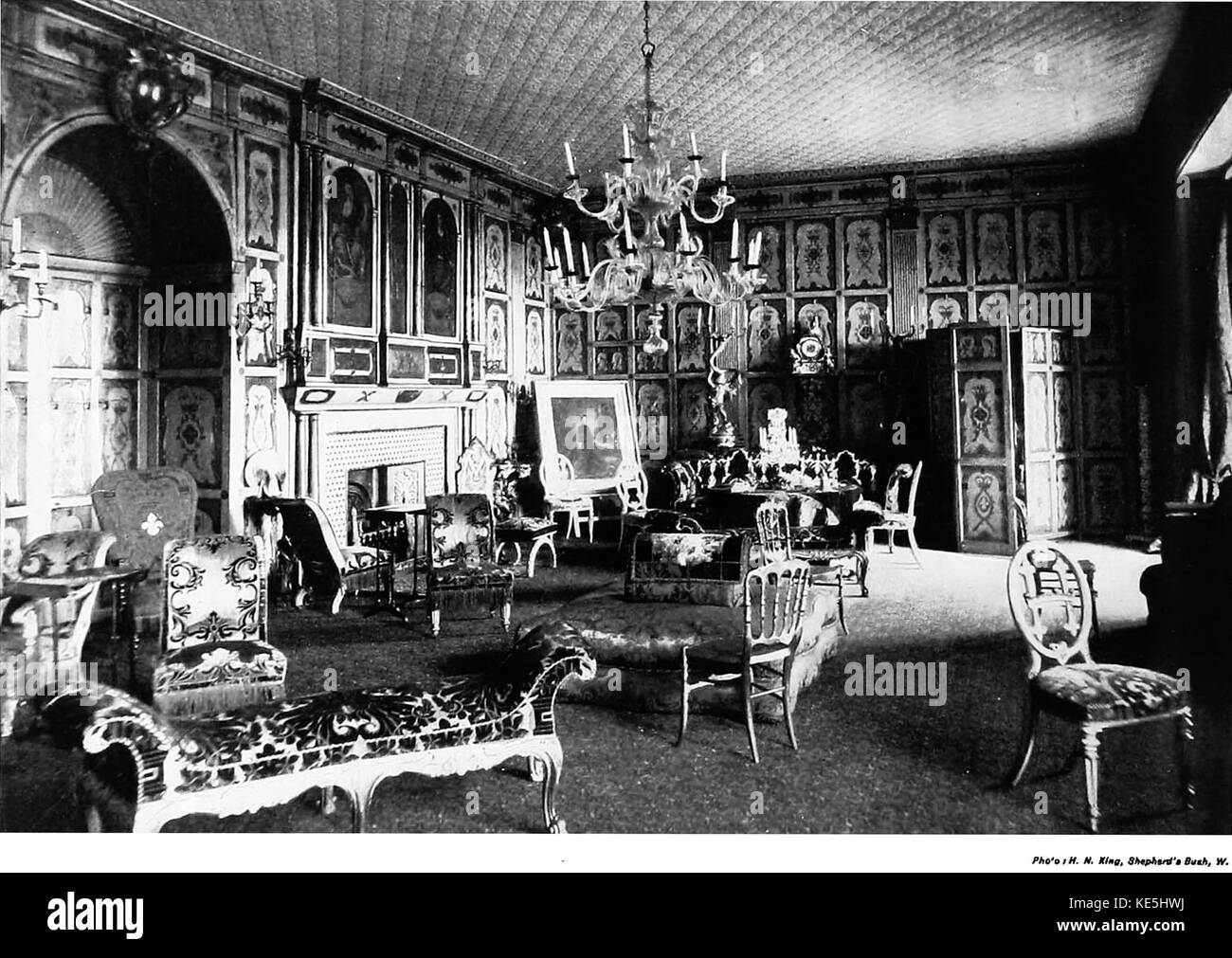 The Gilt Room at Holland House c. 1897 99 Stock Photo Alamy