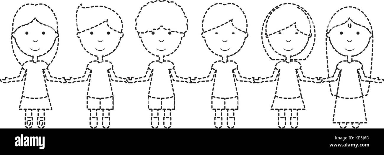 kids holding hands icon Stock Vector Image & Art - Alamy