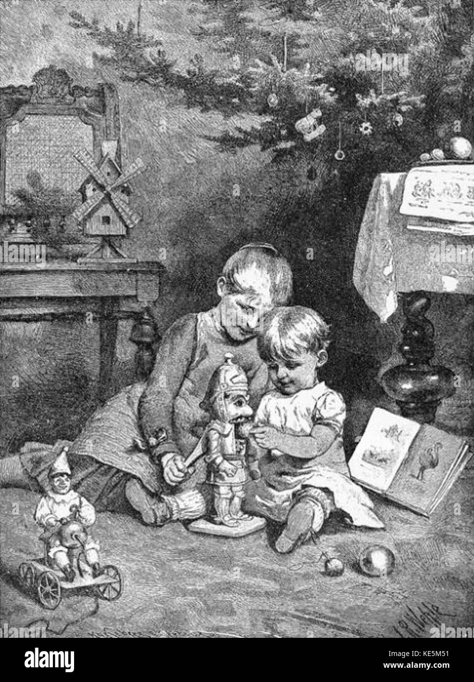 Vintage nutcracker illustration Black and White Stock Photos & Images