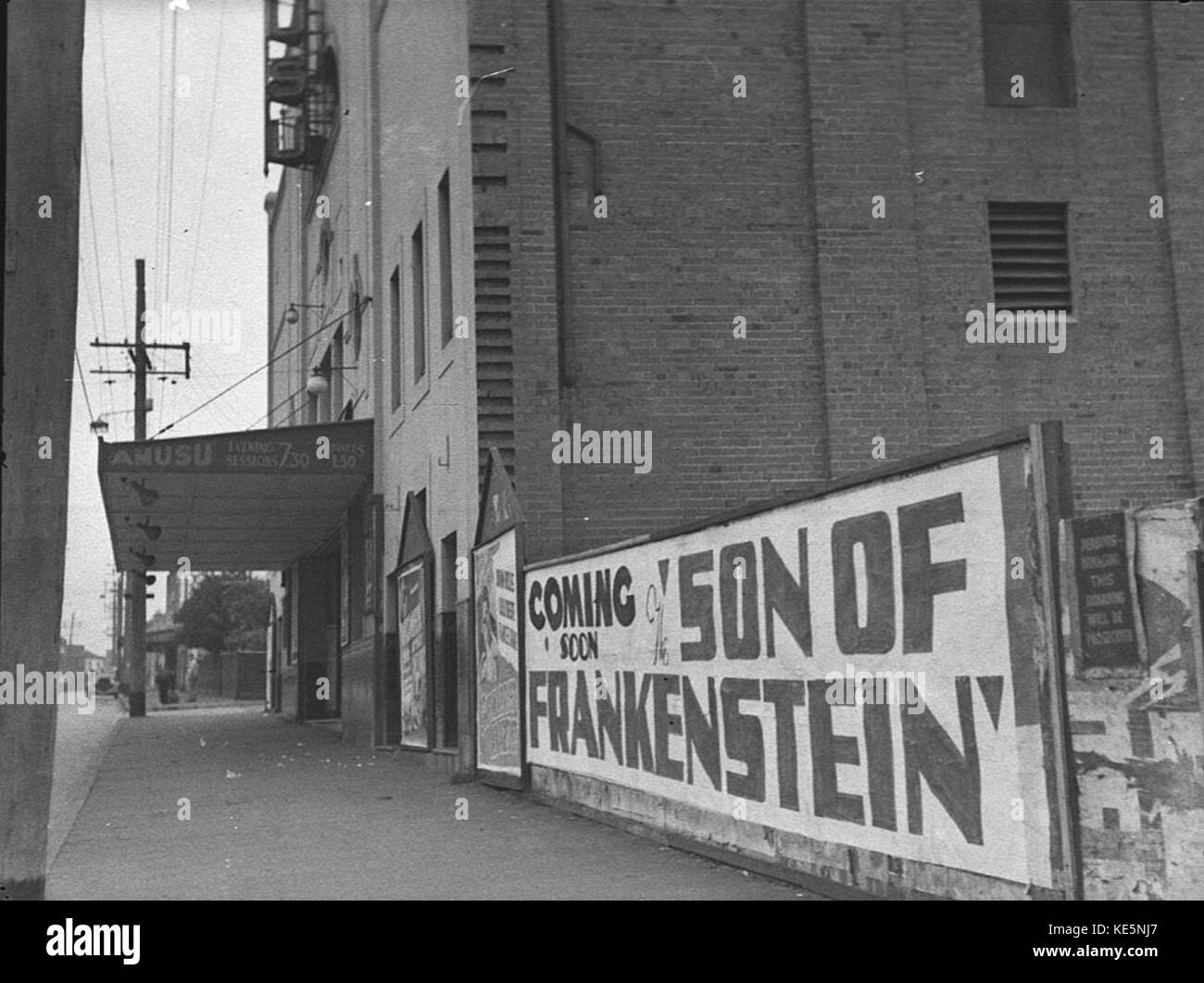 24728 Twentyfour sheeter for Son of Frankenstein at Balmain Theatre Stock Photo