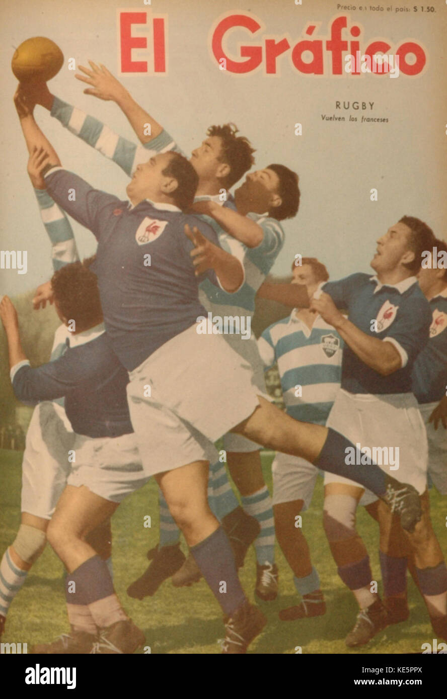 Argentina France rugby 1954 Stock Photo Alamy