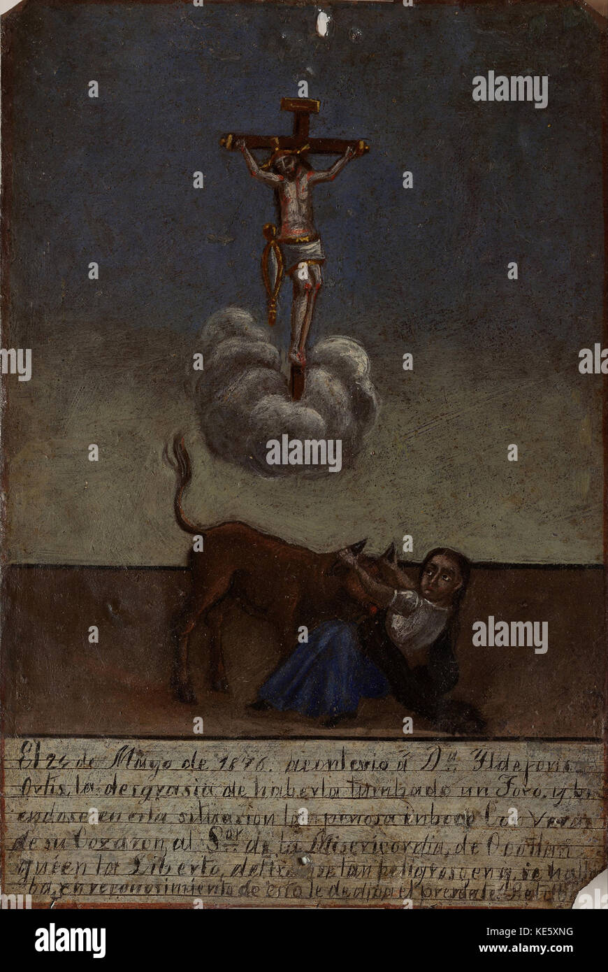 Votive offering dedicated to the Lord of Mercy Stock Photo Alamy