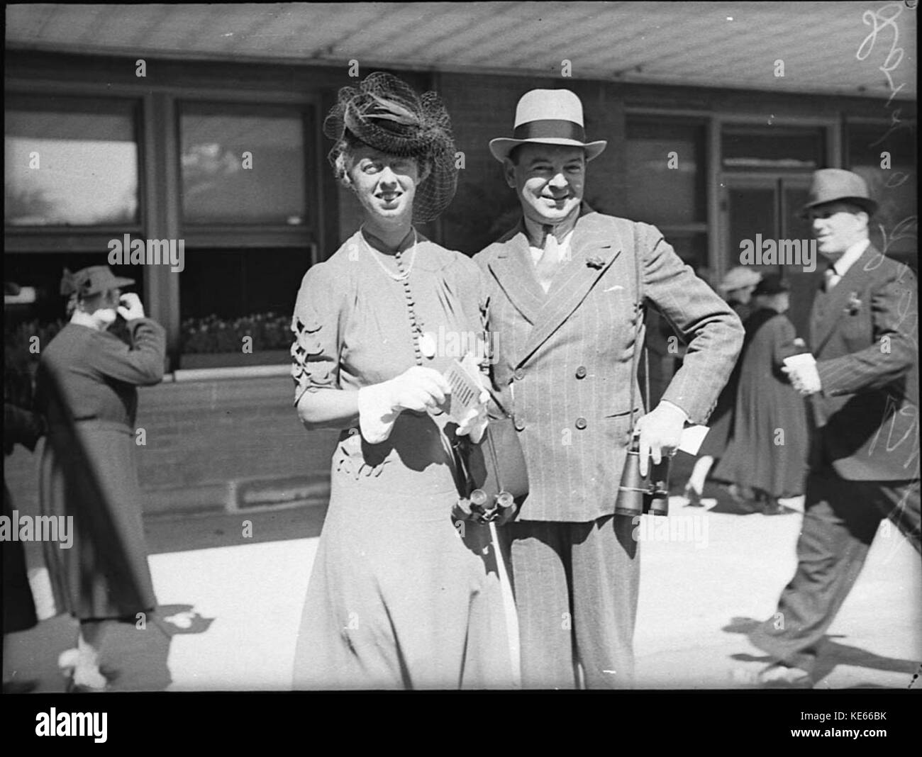 A historical photograph of the Randwick races, capturing a moment from ...