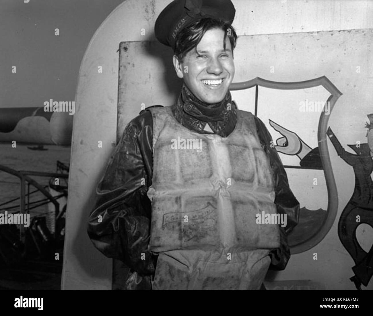 Able Seaman Enio Girardo of HMCS Edmundston Oct 1943 LAC 3211350 Stock Photo