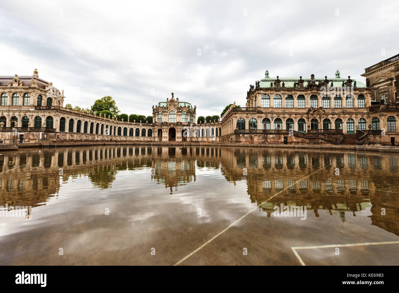 Dresden, Germany - June, 2016: Zwinger Castle in Dresden Germany at night Stock Photo