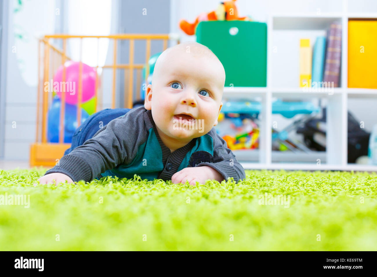 Baby in the nursery Stock Photo Alamy