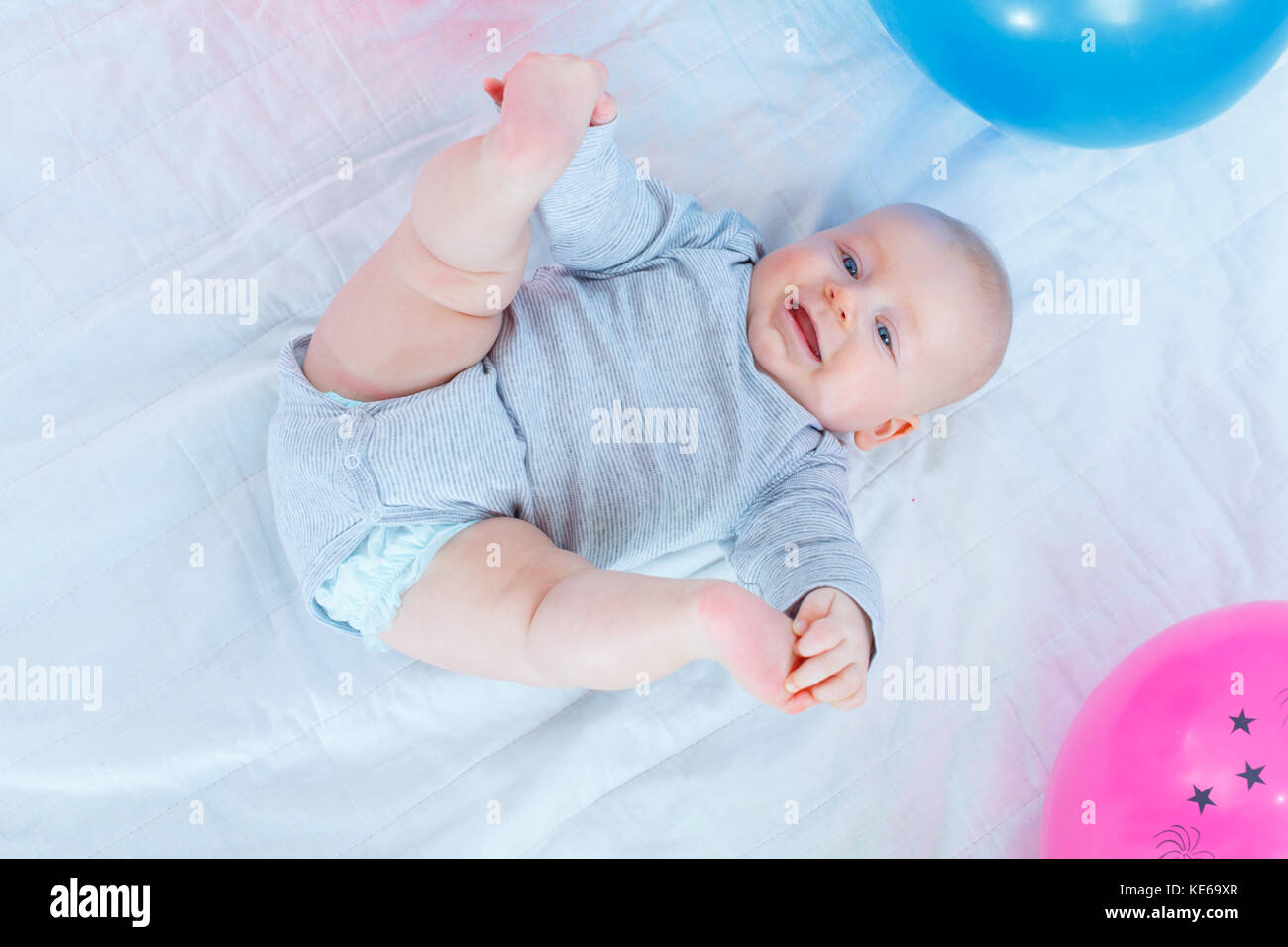 Baby in the nursery Stock Photo
