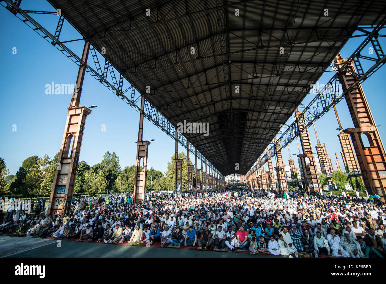 Turin, Italy - September 1, 2017: Islamic Sacrifice Festival at Dora Park in Turin, Italy Stock Photo