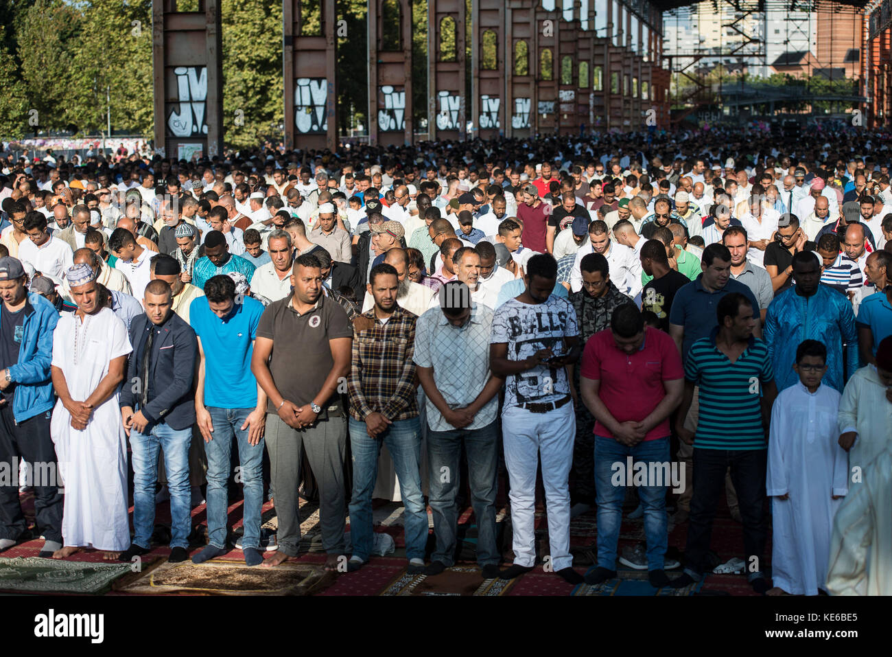 Turin, Italy - September 1, 2017: Islamic Sacrifice Festival at Dora Park in Turin, Italy Stock Photo