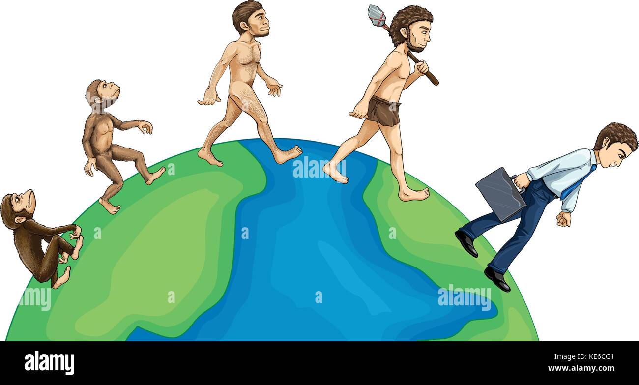 Evolution of human on earth illustration Stock Vector Image & Art Alamy