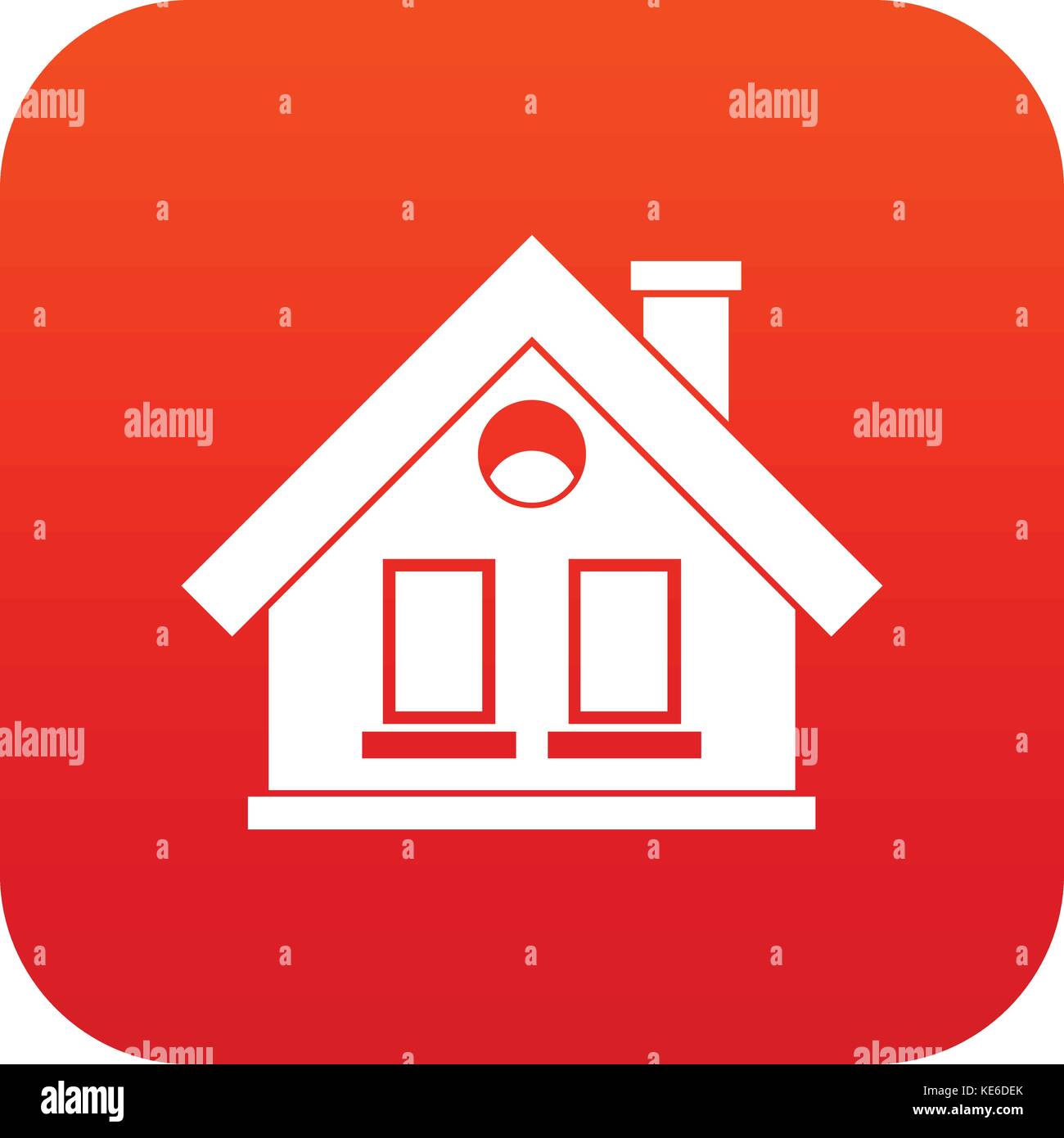 House icon digital red Stock Vector Image & Art - Alamy