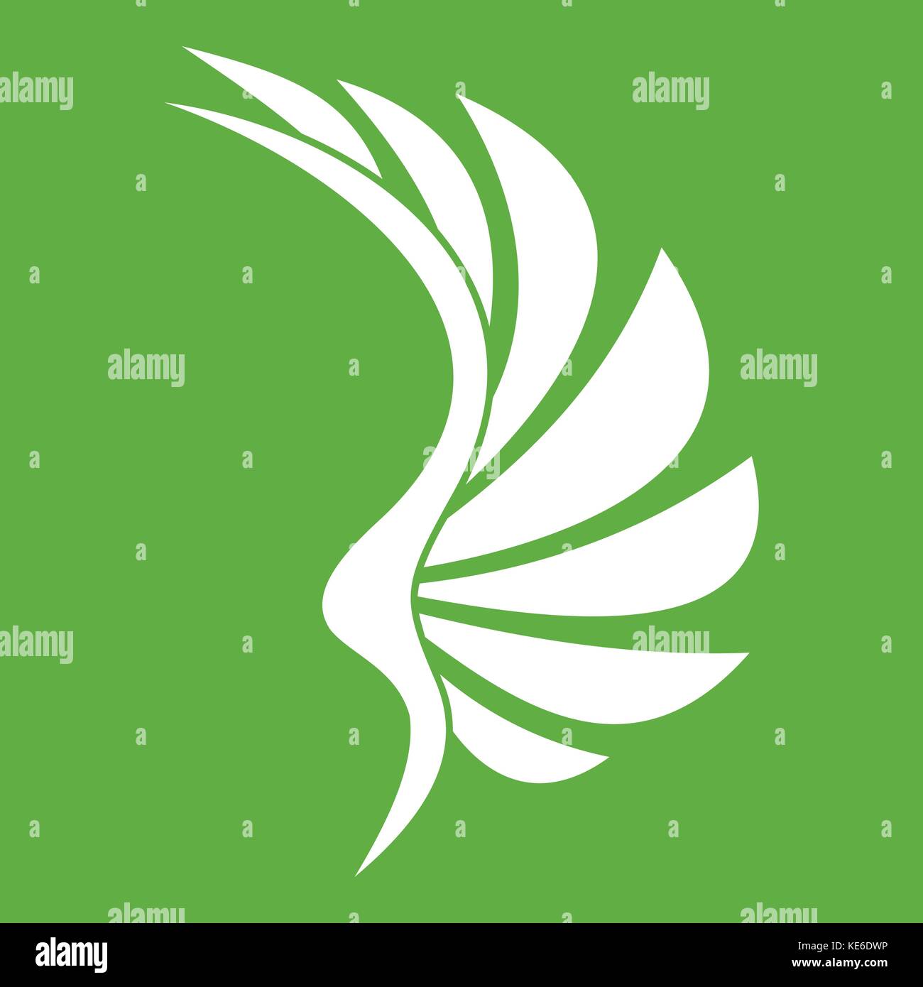 Wing icon green Stock Vector Image & Art - Alamy