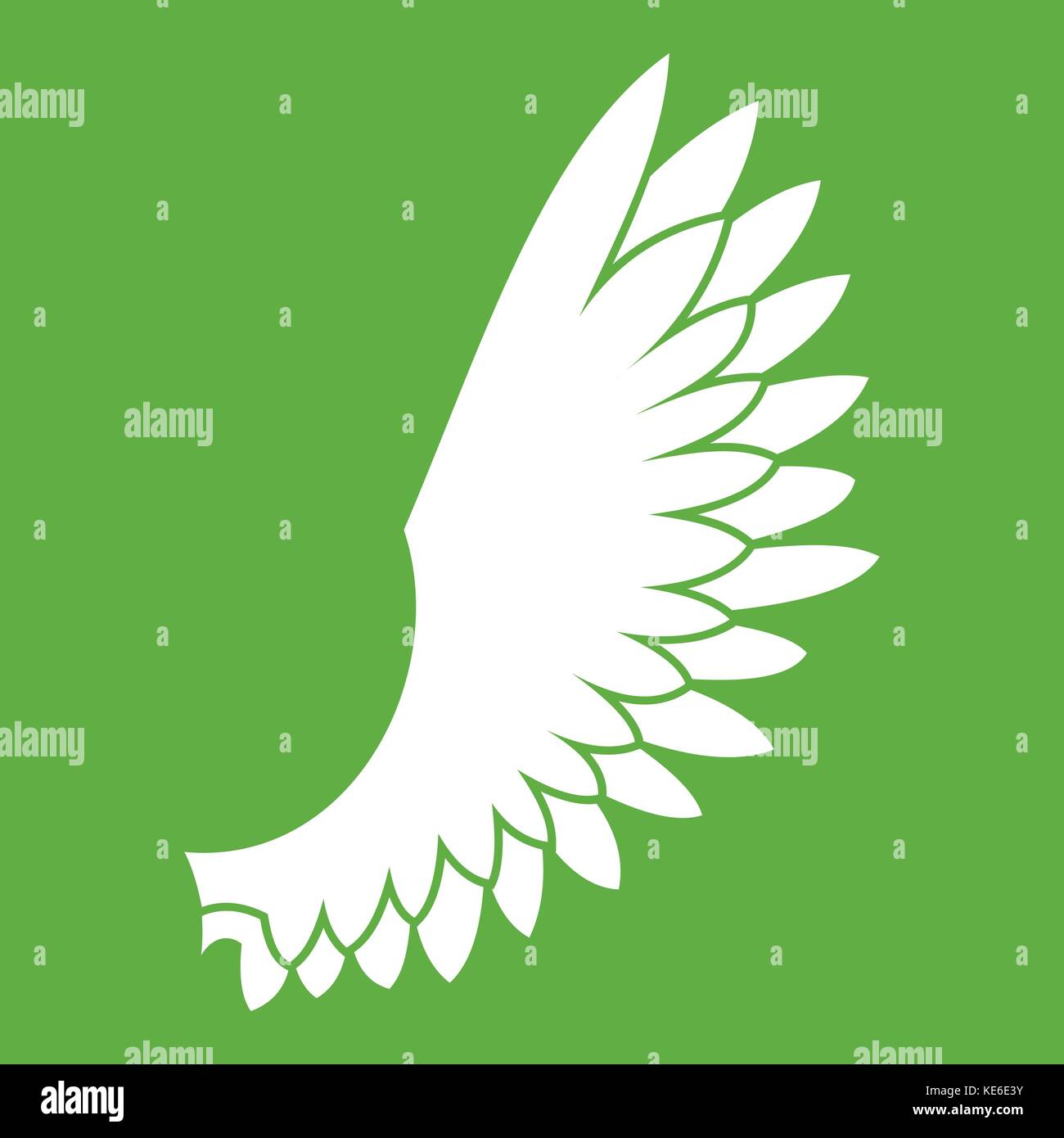 Wing icon green Stock Vector Image & Art - Alamy