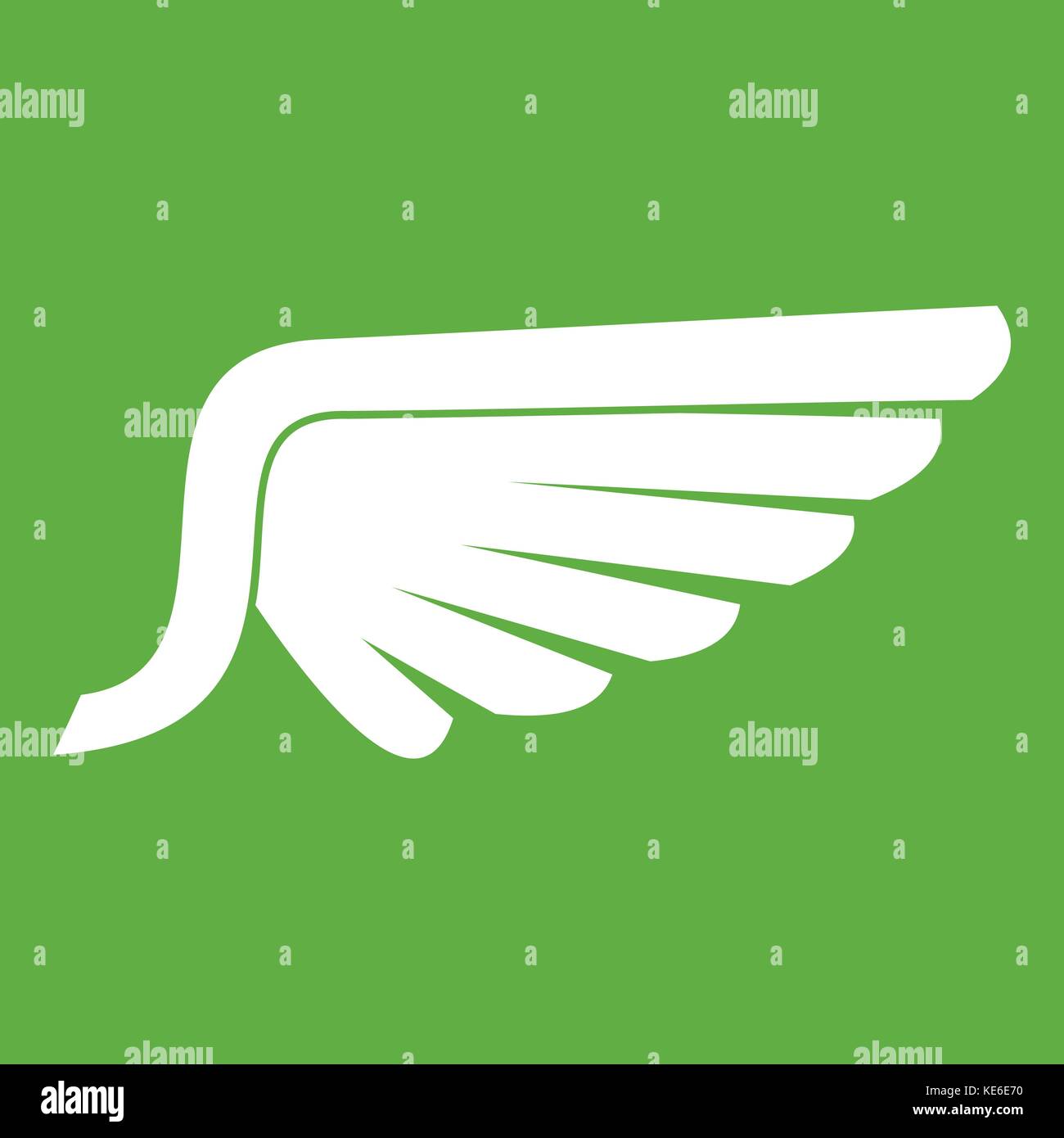 Wing icon green Stock Vector Image & Art - Alamy